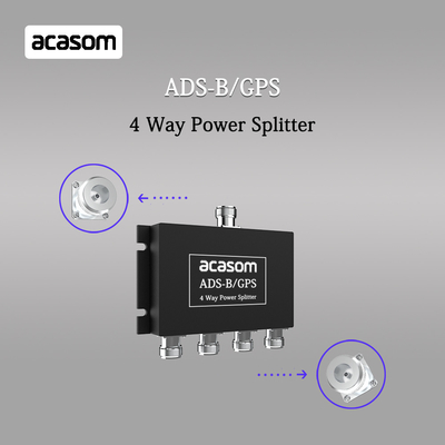 ADS-BとGPS信号のための4方向電源分割器 800-2150MHz N 女性コネクタ低挿入