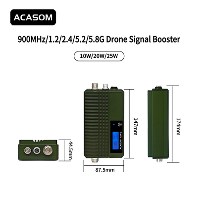 耐久性10W 20W 25W FPV ドローン信号強化器 900MHz から 5.8GHz